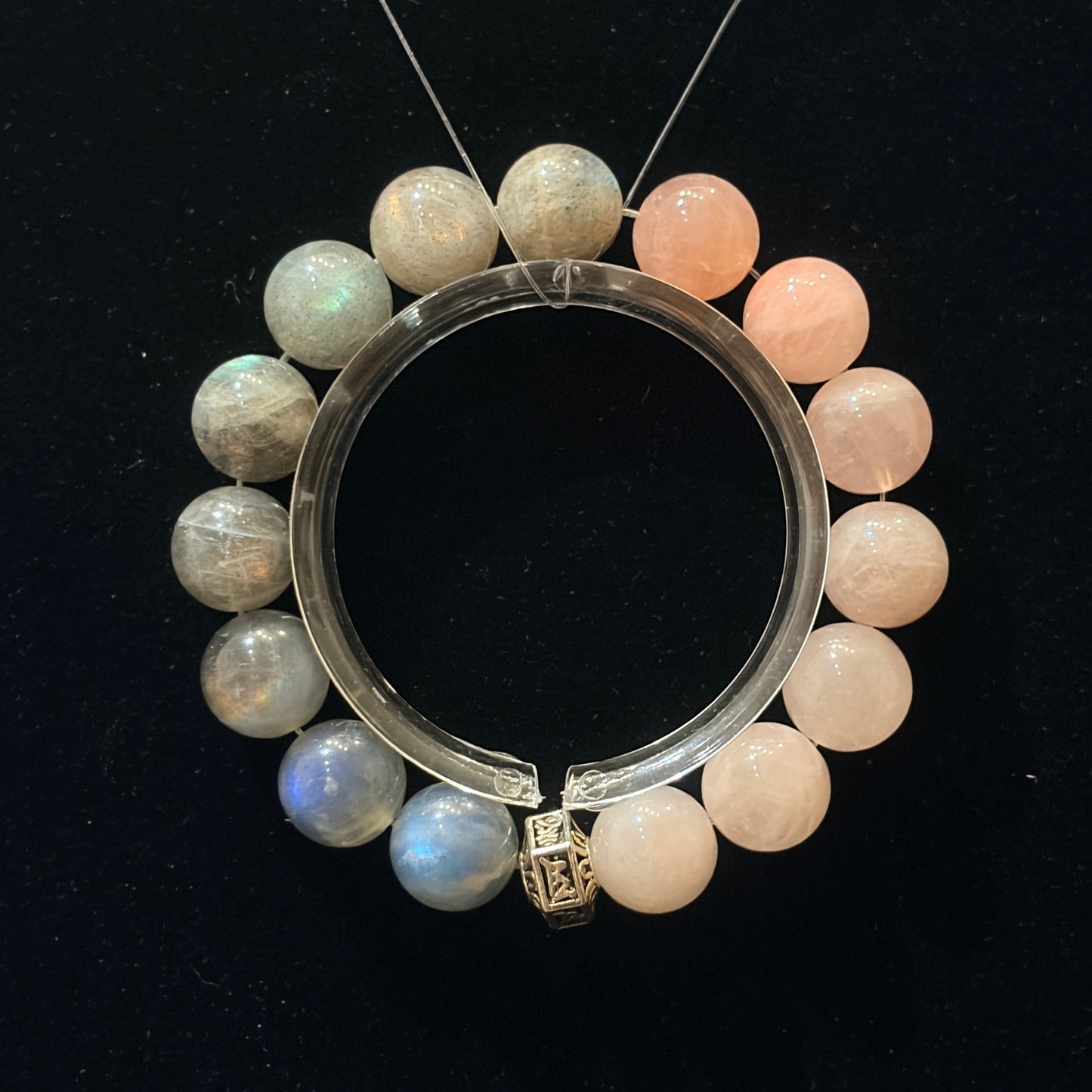 Handmade crystal bracelet with multicolor gemstones